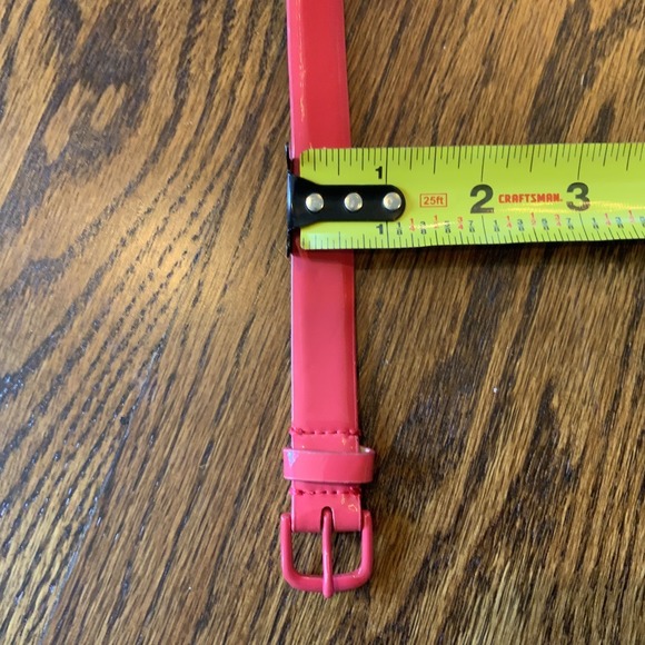 J.Crew Women's Belt Glossy Pink/Coral Patton Leather Sz M‎ 42" Long READ - Picture 5 of 11